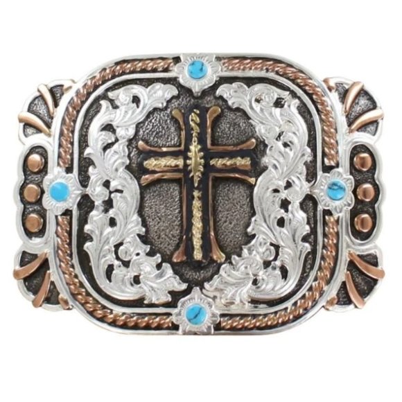 Crumrine Accessories - Crumrine Rope Edge Cross Belt Buckle